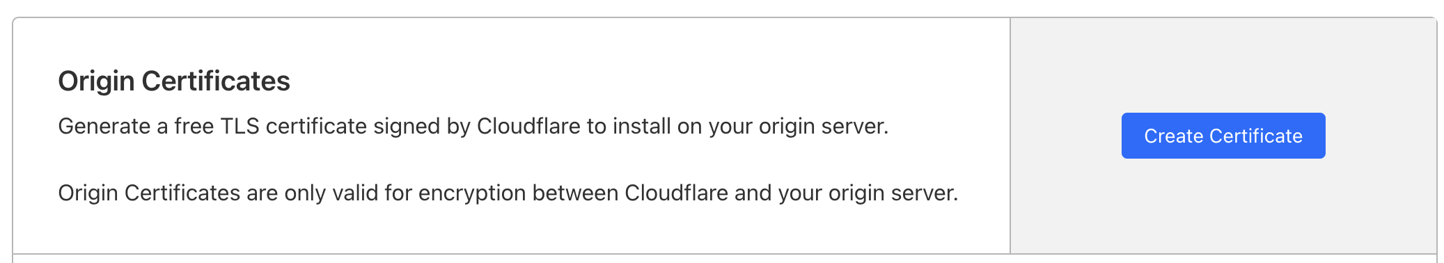 Create Cloudflare Certificate