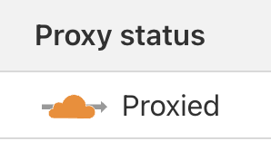 Cloudflare proxy